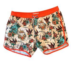 MAAMGIC Traditional Tattoo Novelty Print Classic Swim Trunks XXL